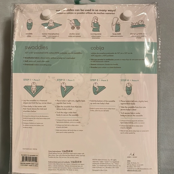 Other Ideal Baby Pack Of 3 Muslin Swaddles Poshmark